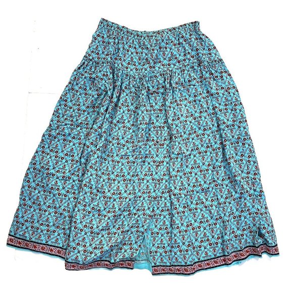 Saddle Ridge Vintage Collection Skirt M Floral Maxi Western Prairie Made in USA - Picture 1 of 10